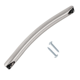 Earthtec ME16A4021AS door handle front view, durable stainless steel for long-lasting performance.