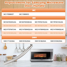 Earthtec Samsung microwave handle compatibility, rear view highlights broad model fit.