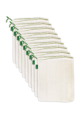 Earthwise 9-pack mesh produce bags with transparent design