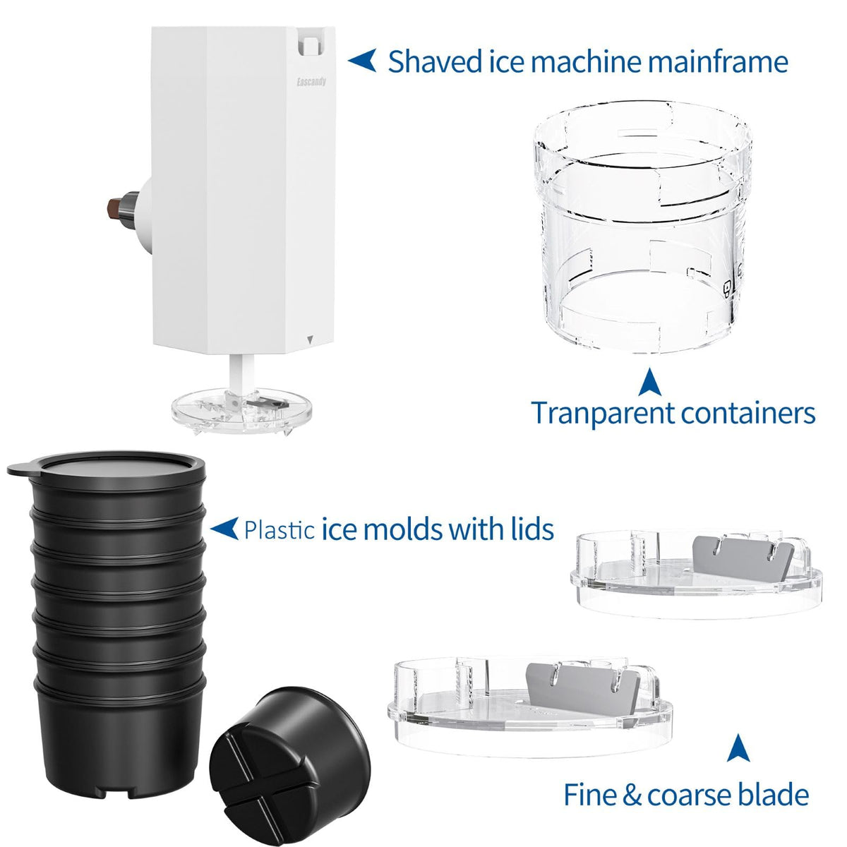 Eascandy easy-clean design rinses quickly for hassle-free maintenance.