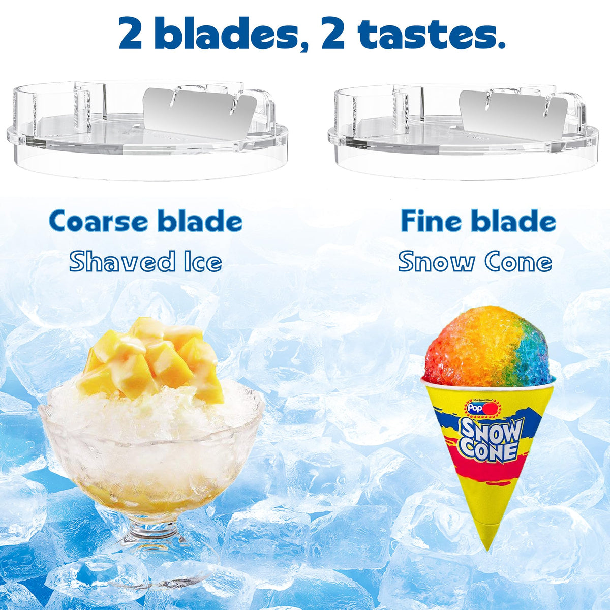 Eascandy 8-mold ice set enables multiple flavors for party-worthy snow cones.