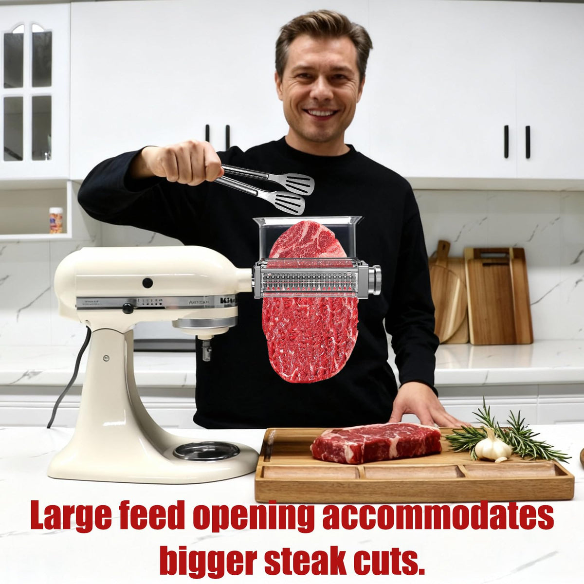 Eascandy meat tenderizer transparent shell allows monitoring during use.