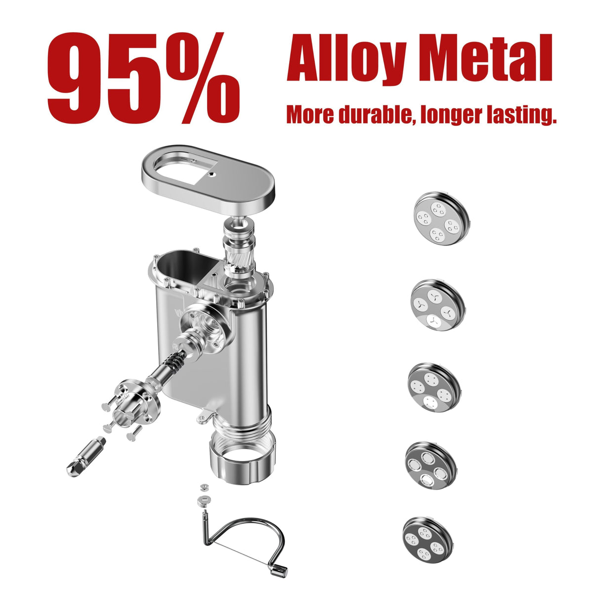 Eascandy Pasta Press bucatini disc ideal for hollow noodles and sauces.