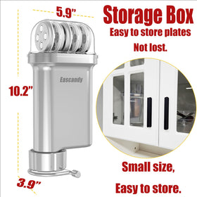 Eascandy Pasta Press rigatoni disc creates ridged tubes for hearty pasta dishes.