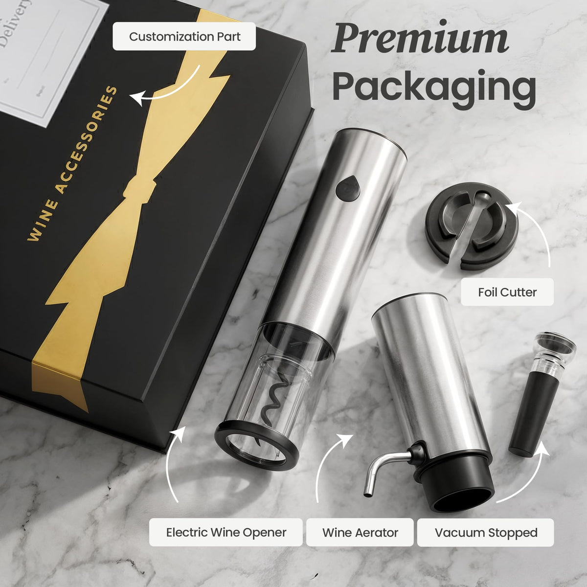 Easeity automatic corkscrew in action for effortless uncorking