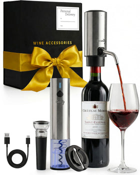 Easeity electric wine opener gift set box with premium magnetic closure