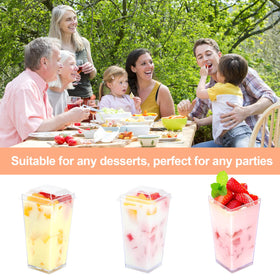 EASERCY 3 oz capacity cups suitable for puddings and mousses