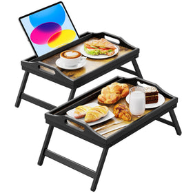 Easoger bamboo bed tray with folding legs for easy breakfast in bed.