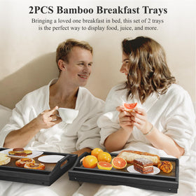 Easoger bed tray with wide surface for meals, books, or devices.