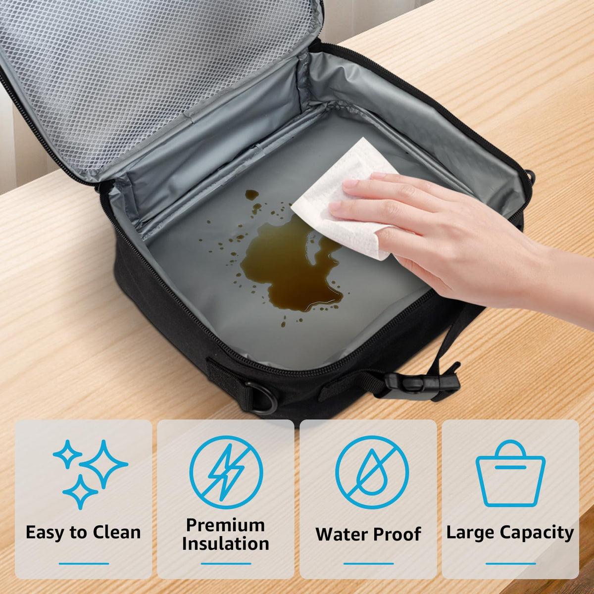 Easozoom Game Console Lunch Bag cat-paw design adds gamer appeal.