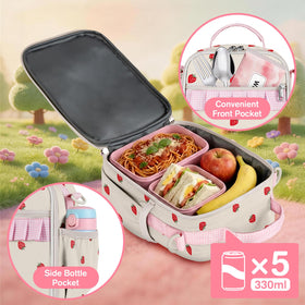 Easozoom Strawberry lunch bag insulation layer, keeps meals fresh on the go.