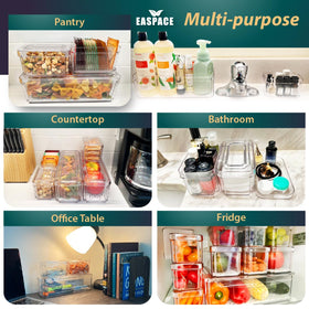 EASPACE BPA-free clear bin enables quick item checks and hygienic storage.