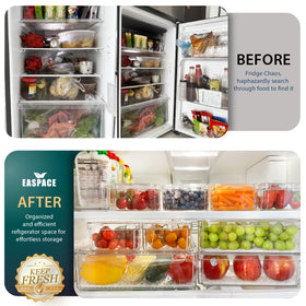 EASPACE small 16oz fridge bin with lid ideal for berries and small items.