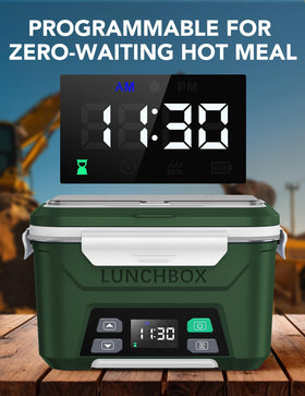 5.5 cup capacity lunchbox ready to hold pasta, dumplings, or leftovers.