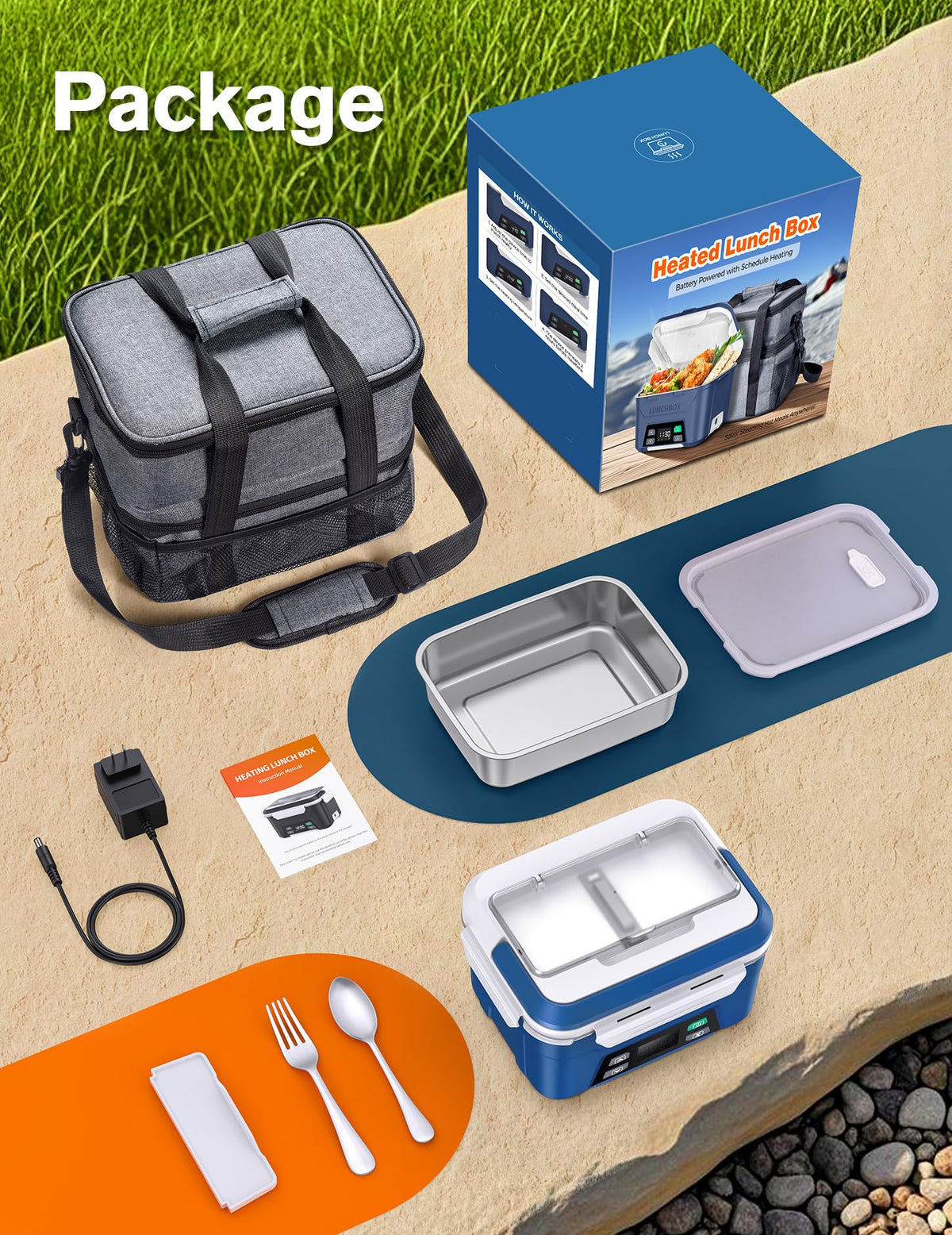 East Oak lunch box dishwasher-safe container, easy cleaning after meals.