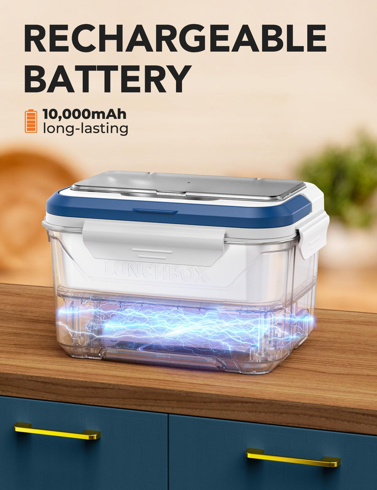 East Oak cordless electric lunch box with insulated bag, ideal for keeping meals warm during commutes.