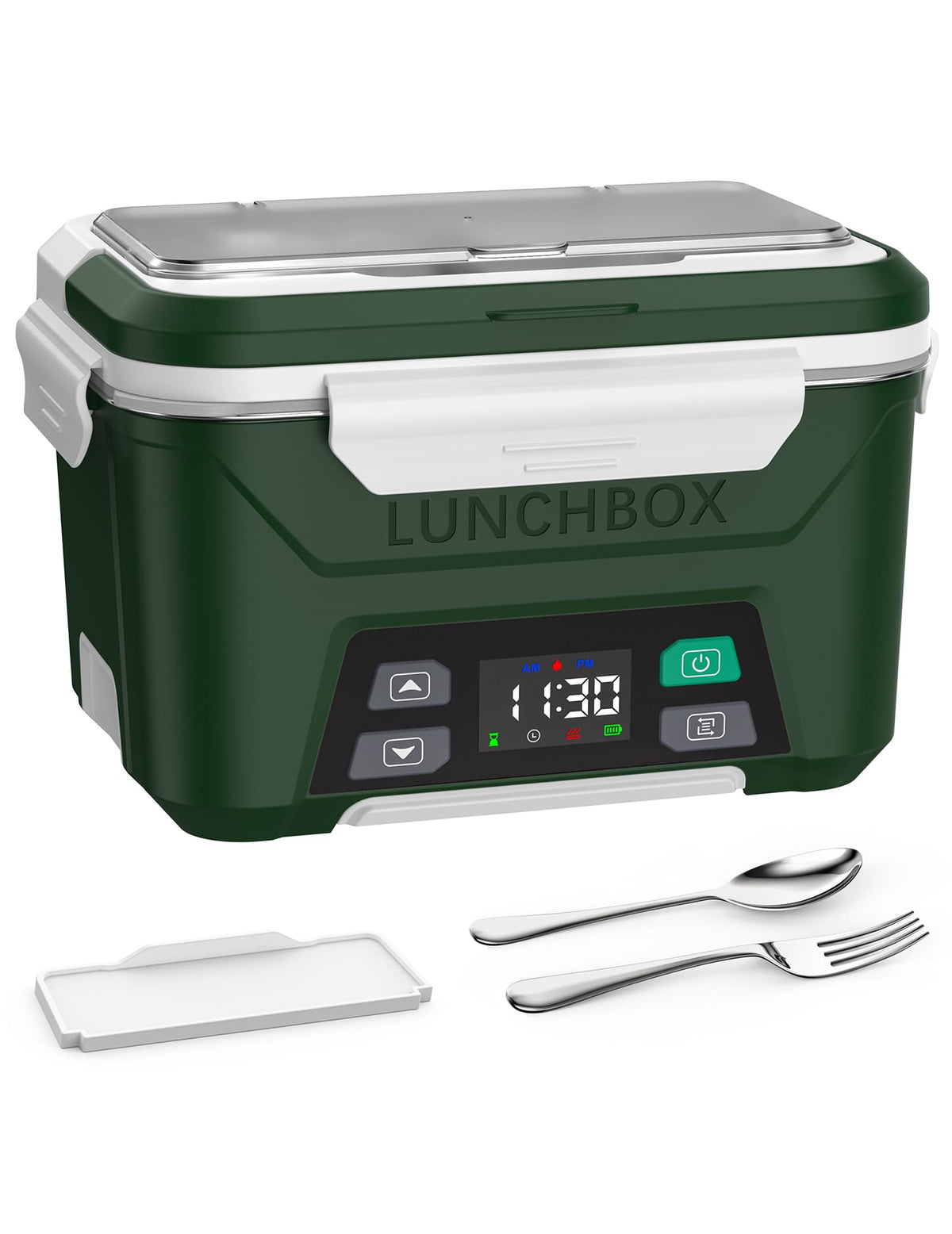 EAST OAK cordless lunch box on the go, warming meals away from outlets.
