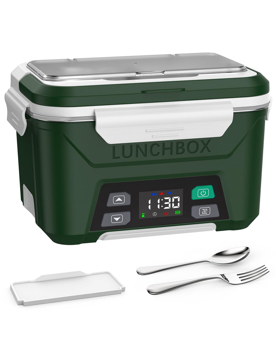 EAST OAK cordless lunch box on the go, warming meals away from outlets.