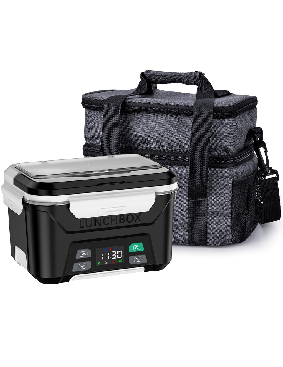 East Oak cordless lunch box top view showing compact, portable design for on-the-go meals.
