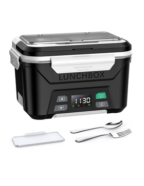 East Oak cordless lunch box top view with utensil groove for organized meals