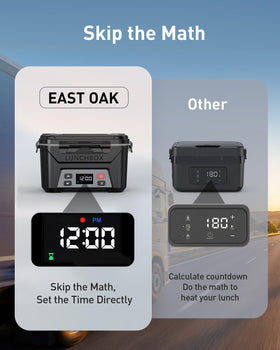 EAST OAK instant heating mode enables immediate hot meals when plans change.