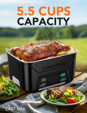 East Oak lunch box with dishwasher-safe parts simplifies post-meal cleaning.