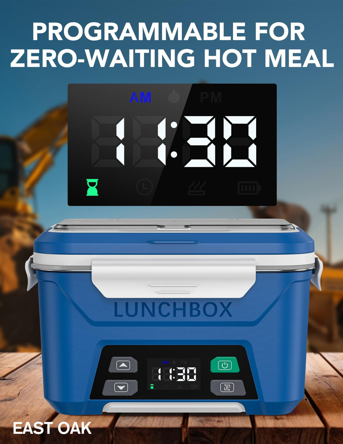 East Oak lunch box removable divider helps keep meals neatly separated