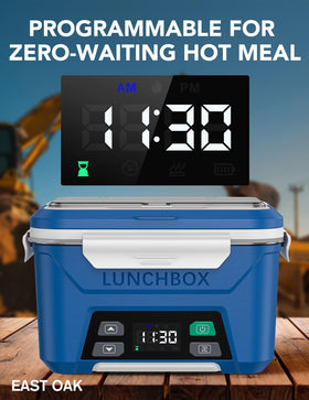 East Oak lunch box removable divider helps keep meals neatly separated