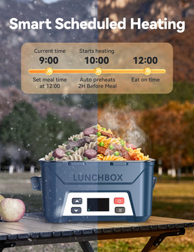 EAST OAK memory function lunch box demonstrating automatic preheat