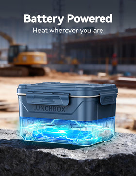 EAST OAK wireless self-heating lunch box in action for on-the-go meals