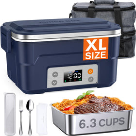 East Oak XL lunch box front view highlighting cordless heating for on-the-go meals.