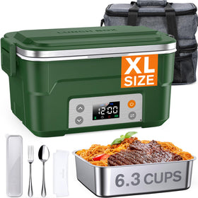 East Oak XL cordless lunch heater showing battery-powered heat for on-the-go meals