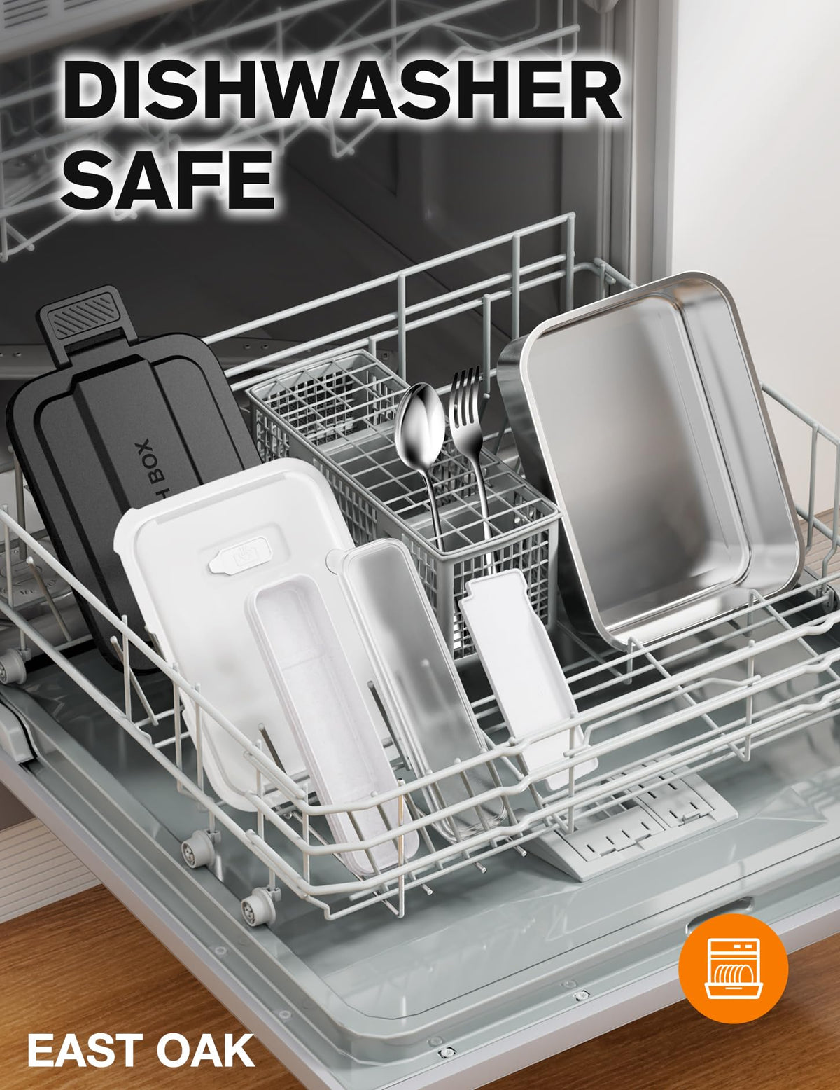 East Oak XL 220°F heating plate for thorough warming of meals.