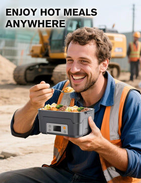EAST OAK XL leakproof silicone lid offers secure transport of hot meals.
