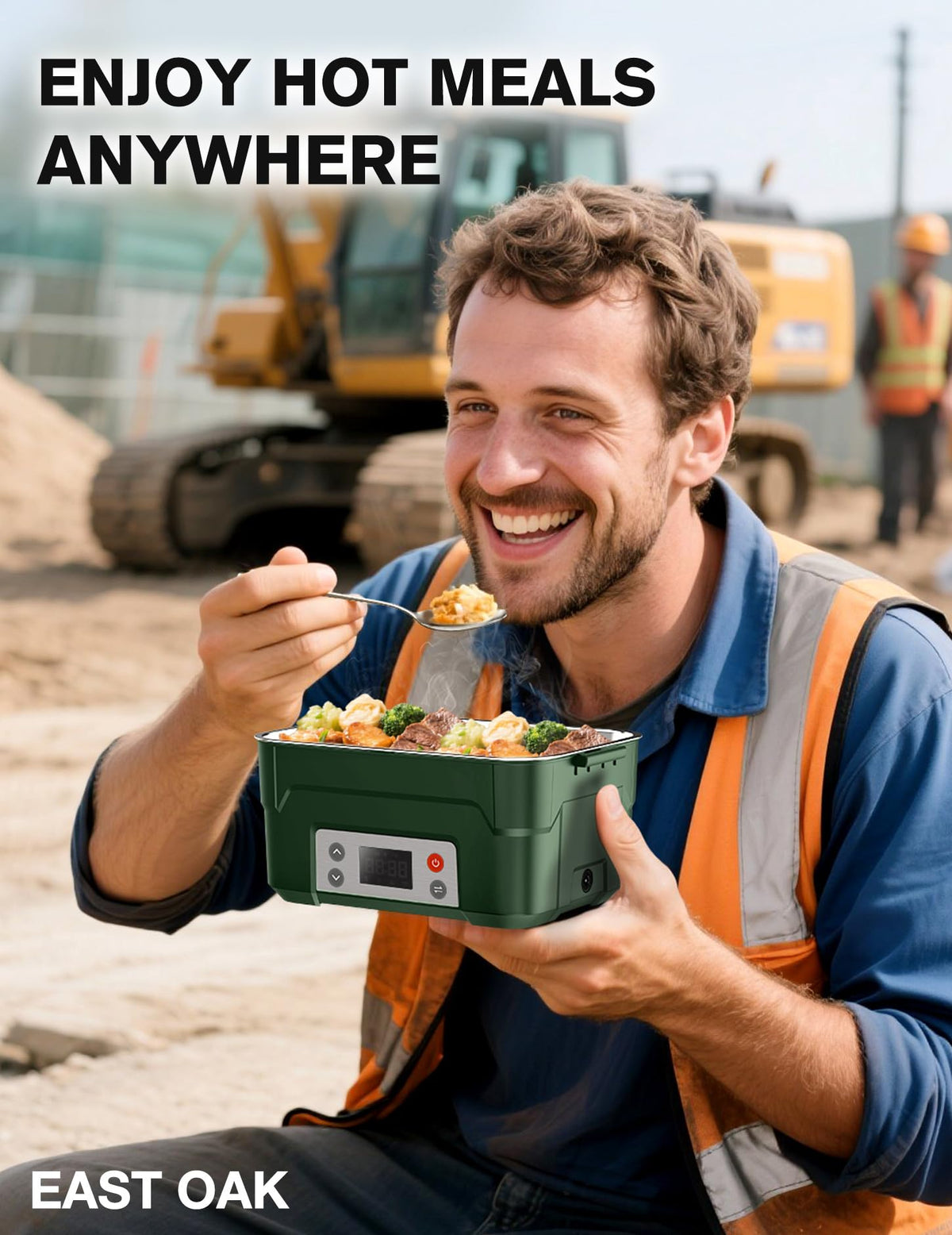 East Oak XL portable lunch bag for easy carry to worksites