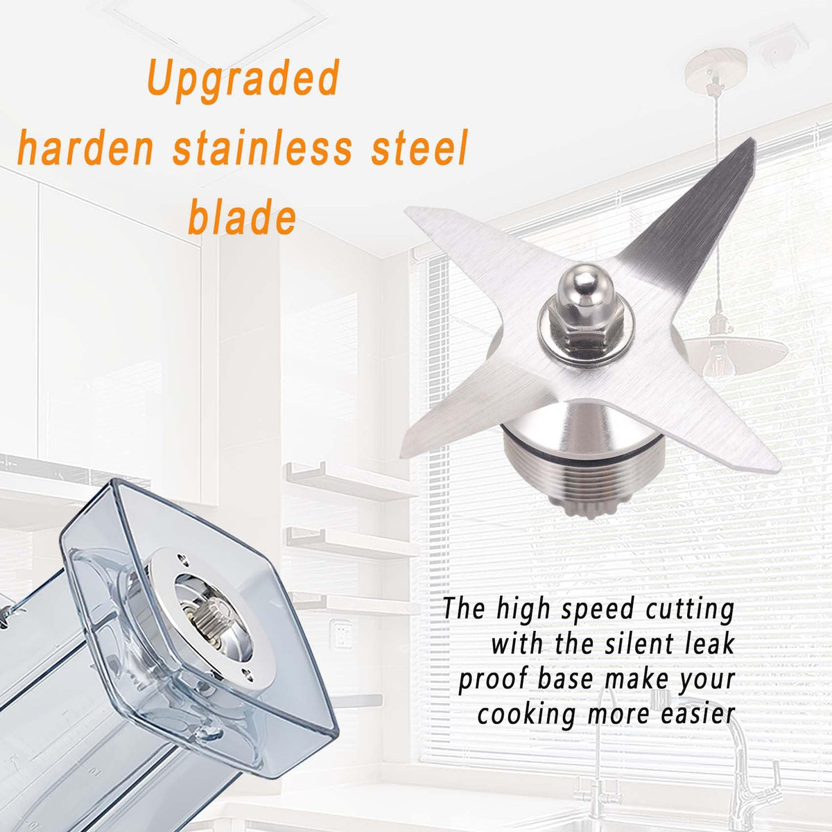EastFune stainless steel blade assembly – powerful blending performance.