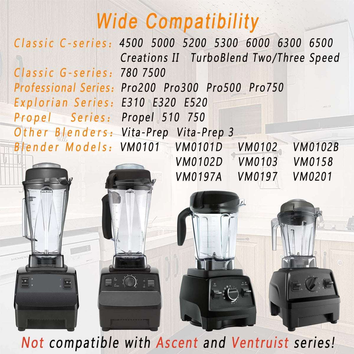 EastFune replacement jar 64oz – compatible with Classic/Explorian blenders.