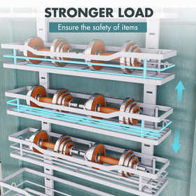 Eastherry metal construction provides durable support for pantry items.