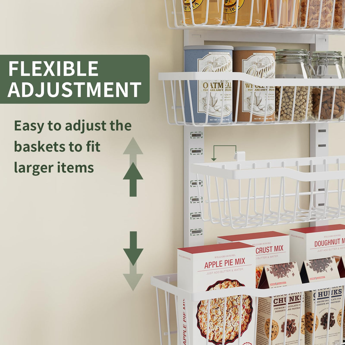 Eastherry metal construction provides durable pantry organization
