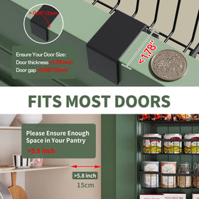 Spice jar storage on the door keeps essentials accessible