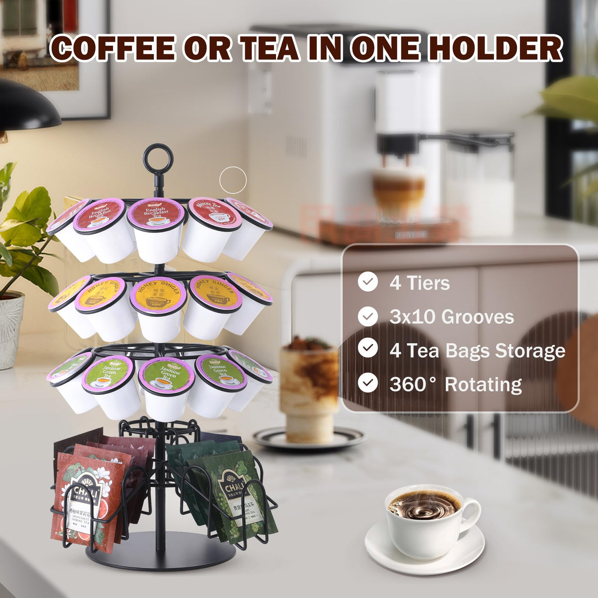Eastsign 360-degree rotating base allows independent tier spins for ease of access.