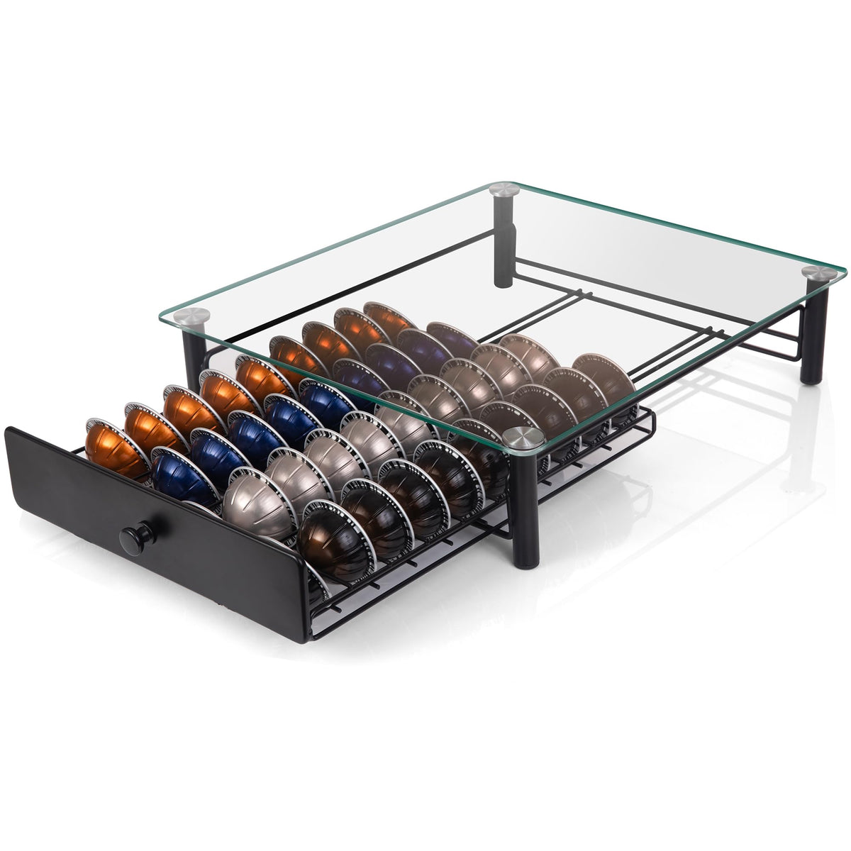 Eastsign tempered glass top offers crystal-clear visibility of your pod selection.