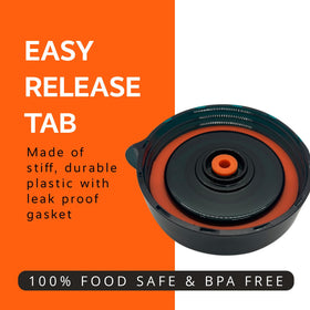 Easy Fermenter durable plastic lids ensure leak-proof sealing during home fermentation.