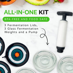 Easy Fermenter glass fermentation weights submerged for even brines