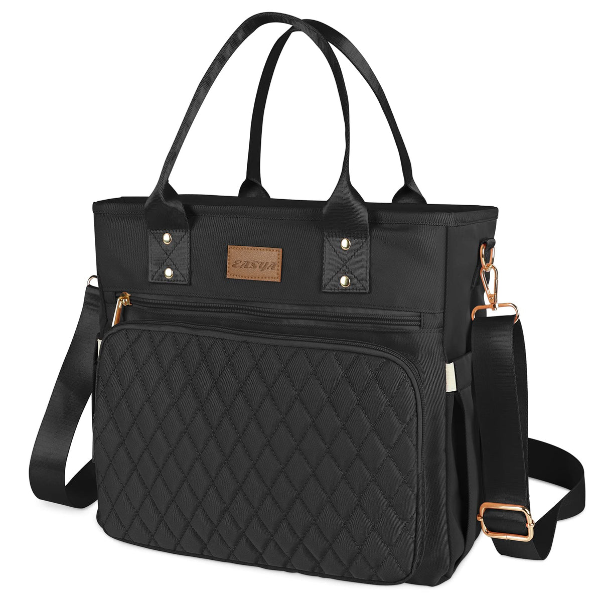 EASYA large insulated lunch bag front pocket detail keeps meals fresh on commutes.