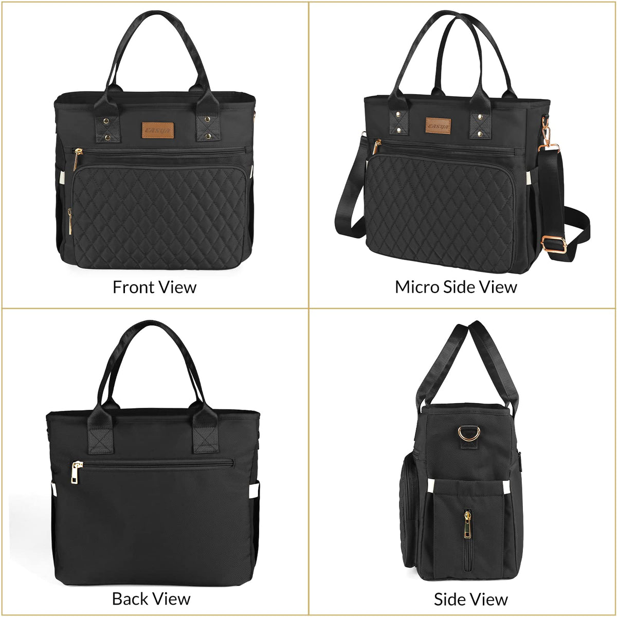 EASYA nylon exterior durable stylish lunch tote for daily use.