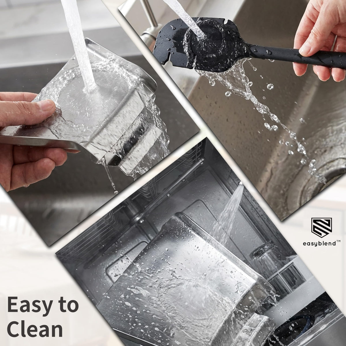 EasyBlend dishwasher-safe silicone spatulas simplify cleanup after baking