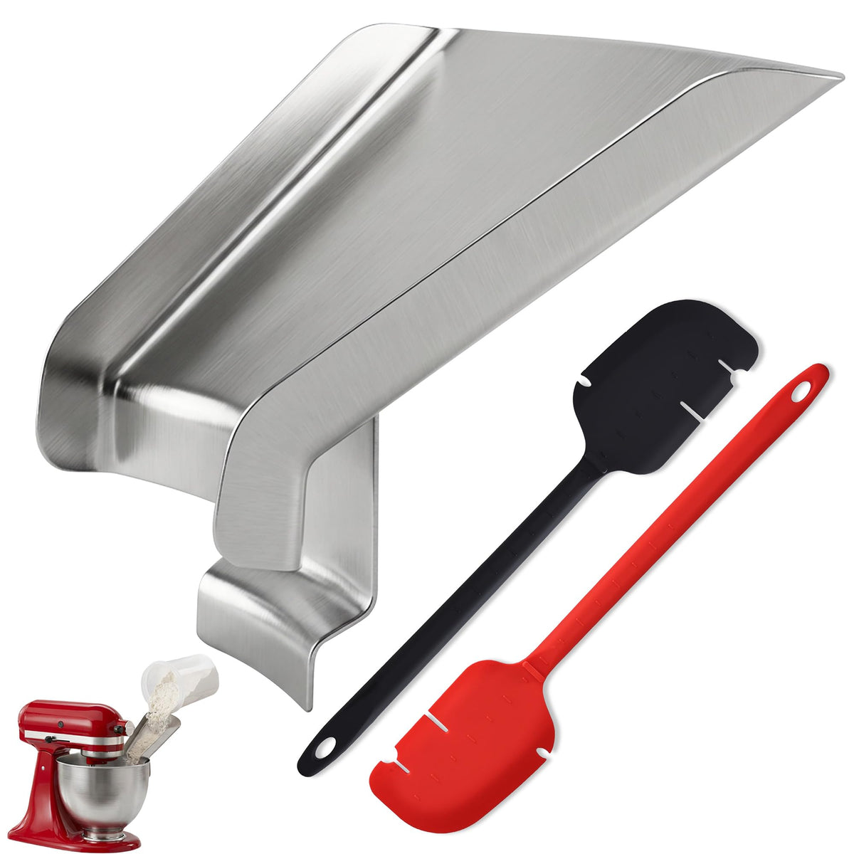 EasyBlend pouring chute on KitchenAid bowl for mess-free pouring