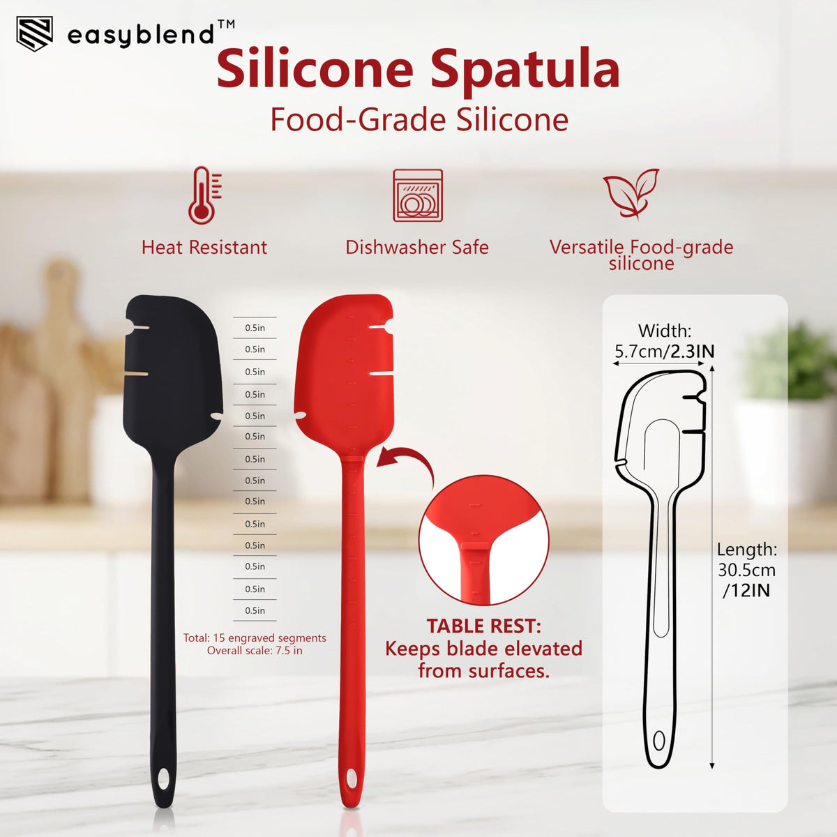EasyBlend two-color design helps separate dessert and savory prep workflows.