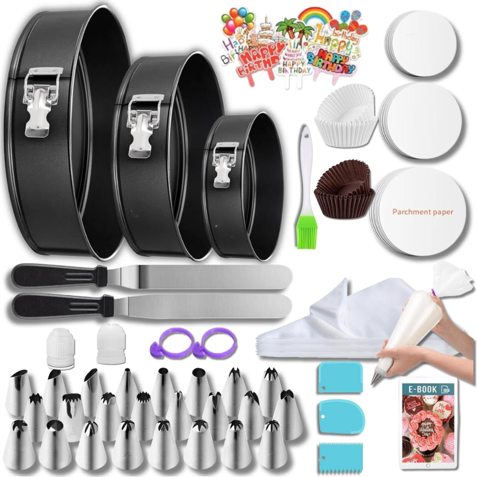 Easynzery 6-inch cake pan set for even baking and easy release